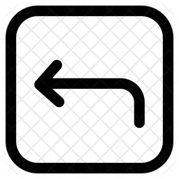 Curved Left Arrow  Icon