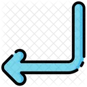 Curved left Arrow  Icon