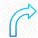 Curved Left Arrow  Icon