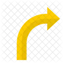 Curved Left Arrow  Icon