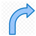 Curved Left Arrow  Icon