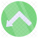Curved Left Arrow  Icon