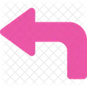Curved Left Navigational Icon