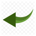 Curved Left Arrow Way Icon