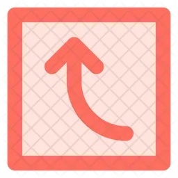 Curved left up arrow  Icon