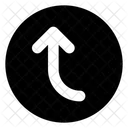 Curved Left Up Icon