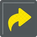Curved Right Arrow Way Icon