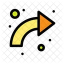 Curved Right Arrow Icon