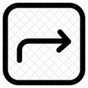 Curved Right Arrow  Icon