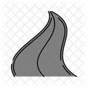 Curved road handrawn  Icon