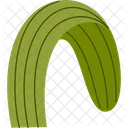 Curved Round Leaf  Icon
