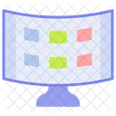 Curved Tv Device Technology Icon