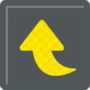 Curved Up Arrow Left Icon