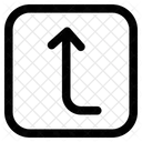 Curved Up Arrow  Icon