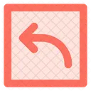 Curved up left arrow  Icon