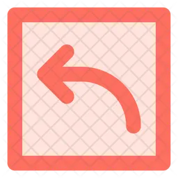 Curved up left arrow  Icon