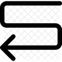 Interface Setas Curvas Esquerda Seta De Cobra Lateral Diagrama Esquerda Ícone