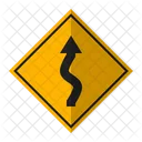 Curvy Road Road Ahead Road Sign Icon