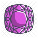 Cushion Diamond Gem Icon
