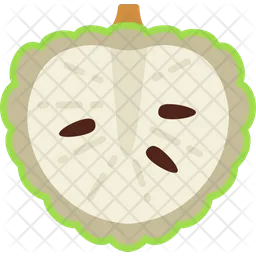 Custard Apple Cut  Icon