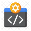 Custom Coding Web Development Programming Icon