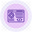 Custom Coding Line Icon Icon