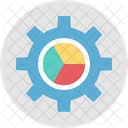 Custom Graph Pie Graph Pie Cog With Graph Icon