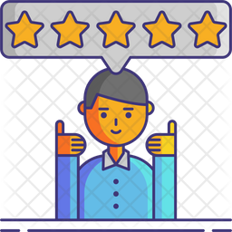 Customer Feedback Icon - Download in Colored Outline Style