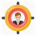 Headhunting Focus Person Target Customer Icône