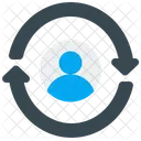 Customer Circular Arrows User Icon