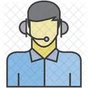 Call Center Man Support Icon