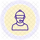 Customer Representative Line Icon Icon