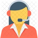 Customer Representative Female Icon