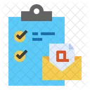 Clipboard Mail Checklist Icon