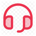Customer Service Headphones Contact Us Icon