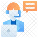 Customer Service Agent Operator Assistant Icon