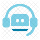 Customer Service Headphone Robot Icon