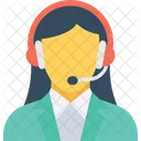 Representative Female Customer Icon