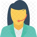 Customer Representative Female Icon