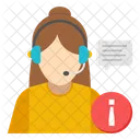 Customer Service Representative Helpline Hotline Icon