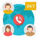 Customer Service Representative Online Helpline Online Hotline Icon