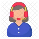 Customer Service Representative Helpline Hotline Icon
