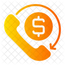 Customer Support Phone Call Dollar Icon