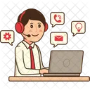 Customer Support Man Customer Service Customer Support Icon