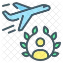 Customized Travel Plane Person Icon