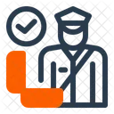 Customs Building Blueprint Icon