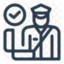 Customs Building Blueprint Icon