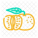 Cut Tangerine Leaf Icon