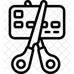 신용 카드를 자르다  아이콘