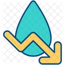 Cut down consumption of water  Icon